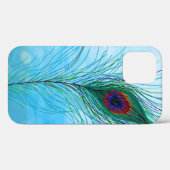 Handgezeichnete Peacock Feathers Case-Mate iPhone Hülle (Rückseite (Horizontal))
