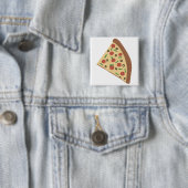 Handgezeichnete Pepperoni-Pizza-Scheibe Button (Beispiel)
