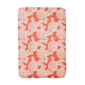 Handgezeichnete Pfingstrose Floral Badematte (Vorderseite Vertikal)
