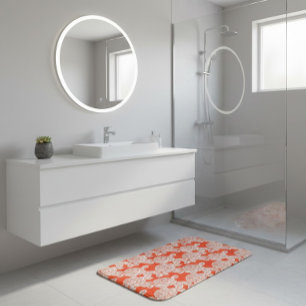 Handgezeichnete Pfingstrose Floral Badematte