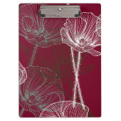 Handgezeichnete Pflaumen auf Rot Klemmbrett (Vorderseite)