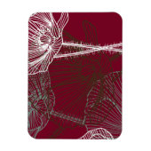 Handgezeichnete Pflaumen auf Rot Magnet (Vertikal)