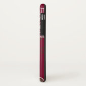 Handgezeichnete Pflücke auf dunkelrot Case-Mate iPhone Hülle (Hinten/Links)