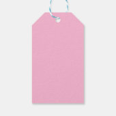 Handgezeichnete Pink Grüne Weihnachtskreide Bows Geschenkanhänger (Rückseite)