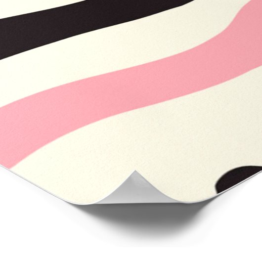 Handgezeichnete Pinselmuster, Zickzacken, Linien u Poster (Ecke)