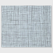 Handgezeichnete Pinstrichgitter-Linien schwarz und Geschenkpapier (Flach)