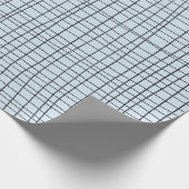 Handgezeichnete Pinstrichgitter-Linien schwarz und Geschenkpapier (Ecke)