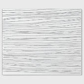 Handgezeichnete Pinstrichlinien, schwarz und weiß Geschenkpapier (Flach)