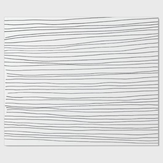 Handgezeichnete Pinstrichlinien, schwarz und weiß Geschenkpapier (Flach)