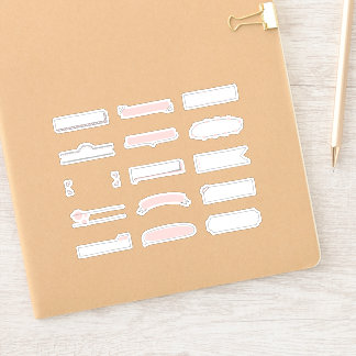 Handgezeichnete Planerrahmen-Aufkleber Aufkleber