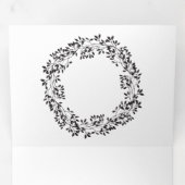 Handgezeichnete Polarbären Evergreen Trees im Schn Dreifach Gefaltete Urlaubskarte (Innen Erste Seite)