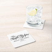 Handgezeichnete Probe Abendessen vor dem Abend Rechteckiger Pappuntersetzer (Vor Ort)