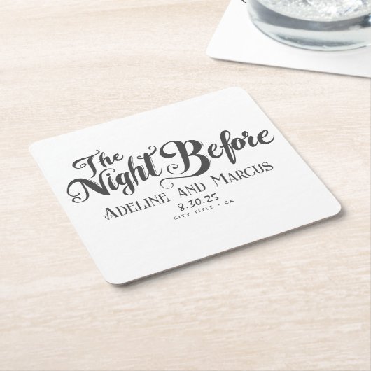 Handgezeichnete Probe Abendessen vor dem Abend Rechteckiger Pappuntersetzer (angewinkelt)