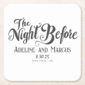 Handgezeichnete Probe Abendessen vor dem Abend Rechteckiger Pappuntersetzer (Vorderseite)