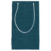 Handgezeichnete Punkte auf dunklem Aquamarin Kleine Geschenktüte (Vorderseite)