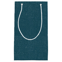 Handgezeichnete Punkte auf dunklem Aquamarin Kleine Geschenktüte