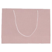 Handgezeichnete Punkte auf Dusty-Rose Große Geschenktüte (Rückseite)