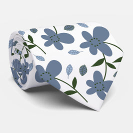 Handgezeichnete Purple Flowers Necktie Krawatte