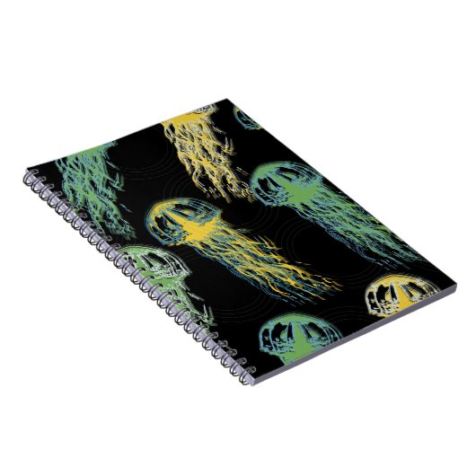 Handgezeichnete Quallenstruktur. Raster Hand gezog Notizblock (Rechte Seite)