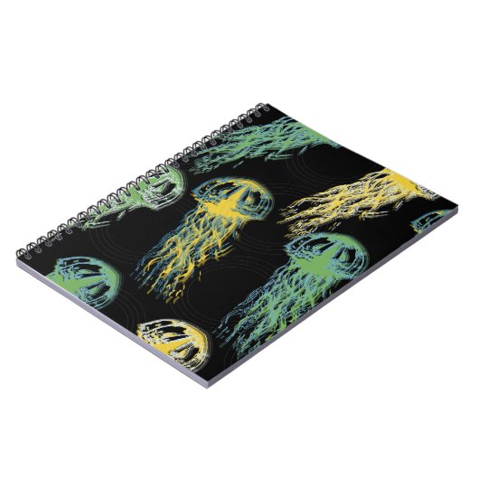 Handgezeichnete Quallenstruktur. Raster Hand gezog Notizblock (Linke Seite)