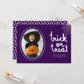 Handgezeichnete Rahmen Trick oder Treat Halloween Karte (Vorderseite/Rückseite Beispiel)