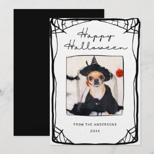 Handgezeichnete Rahmen Web Happy Halloween Foto Karte