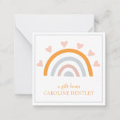 Handgezeichnete Rainbow-Geschenkkarten Mitteilungskarte (Vorderseite)