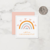 Handgezeichnete Rainbow-Geschenkkarten Mitteilungskarte (Vorderseite/Rückseite Beispiel)