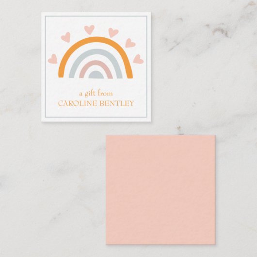 Handgezeichnete Rainbow-Geschenkkarten Mitteilungskarte (Vorne/Hinten)