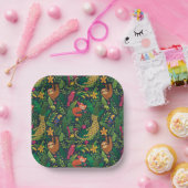 Handgezeichnete Regenwaldtiere Papierplatten Pappteller (Party)