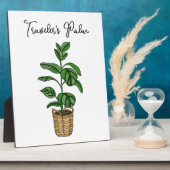 Handgezeichnete Reisenpalme Fotoplatte (Seite)