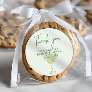 Handgezeichnete Retro-Margs & Matrimony-Brautparty Runder Aufkleber