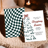 Handgezeichnete Retro Weihnachtsfeier Einladung