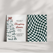 Handgezeichnete Retro Weihnachtsfeier Einladung