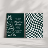 Handgezeichnete Retro Weihnachtsfeier Einladung