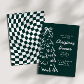 Handgezeichnete Retro Weihnachtsfeier Einladung