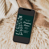 Handgezeichnete Retro Weihnachtsfeier Einladung