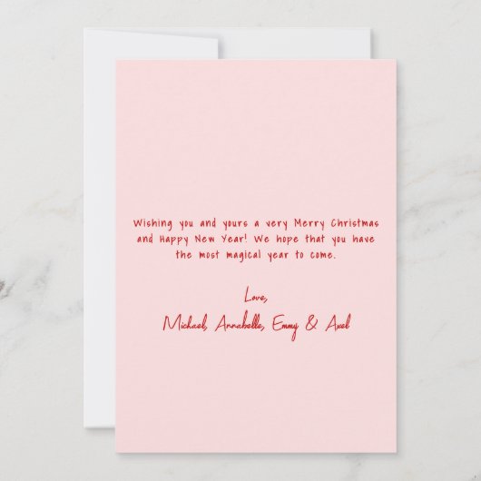 Handgezeichnete Ribbon Bow Retro Weihnachten (Rückseite)