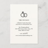 Handgezeichnete Rings Doodle Moderne Hochzeit Begleitkarte (Vorderseite)