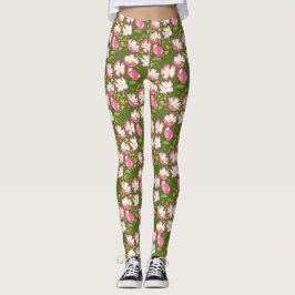 handgezeichnete romantische Rose Leggings