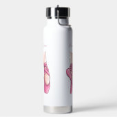 Handgezeichnete rosa Ballettschuhe Trinkflasche (Links)