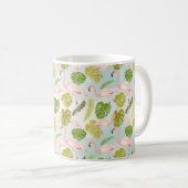 Handgezeichnete rosa Flamingo Skizze. Vintager Ill Kaffeetasse (VorderseiteRechts)