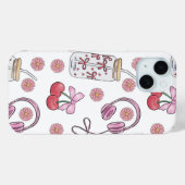 Handgezeichnete rosa girly Elemente nahtloses Must Case-Mate iPhone Hülle (Rückseite (Horizontal))