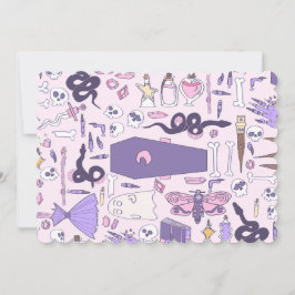 handgezeichnete Rosa-Halbkuchen-Zombie Einladung