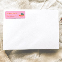 Handgezeichnete rosa Red Car Weihnachtsstunde Adre