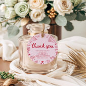 Handgezeichnete rosa rote Herzen Valentinstag Brau Geschenkanhänger