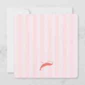 Handgezeichnete rosa rote Meeresfrüchte-Kochen-Paa Einladung (Rückseite)
