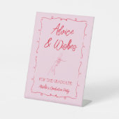 Handgezeichnete Rosa und Rote Abschluss - Ratschlä Sockelschild (Vorderseite)