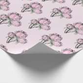 Handgezeichnete Rose Geschenkpapier (Ecke)