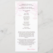Handgezeichnete Rose Hochzeitsprogramm rosa Programm (Rückseite)